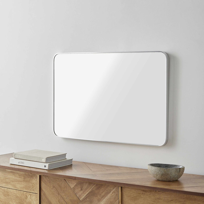 Miroir pleine longueur Destefano Essence, 35,43 po x 23,62 po, Argent