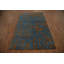 Tapis contemporain bleu Gabbeh 5 x 8 pour les intérieurs urbains