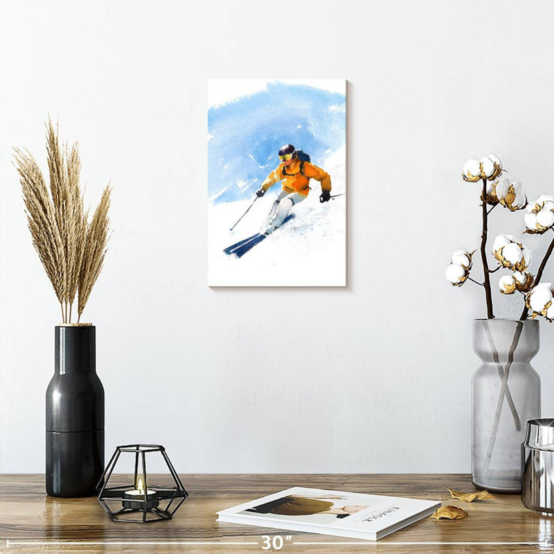 Sireci Skier In Action, 12" H x 8" W