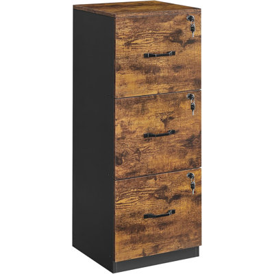Fyllia 40 cm W 3 -Drawer Mobile Filing Cabinet