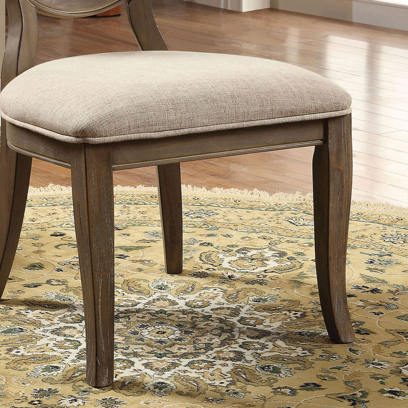 Chaise d'appoint rembourrée en lin Keesler
