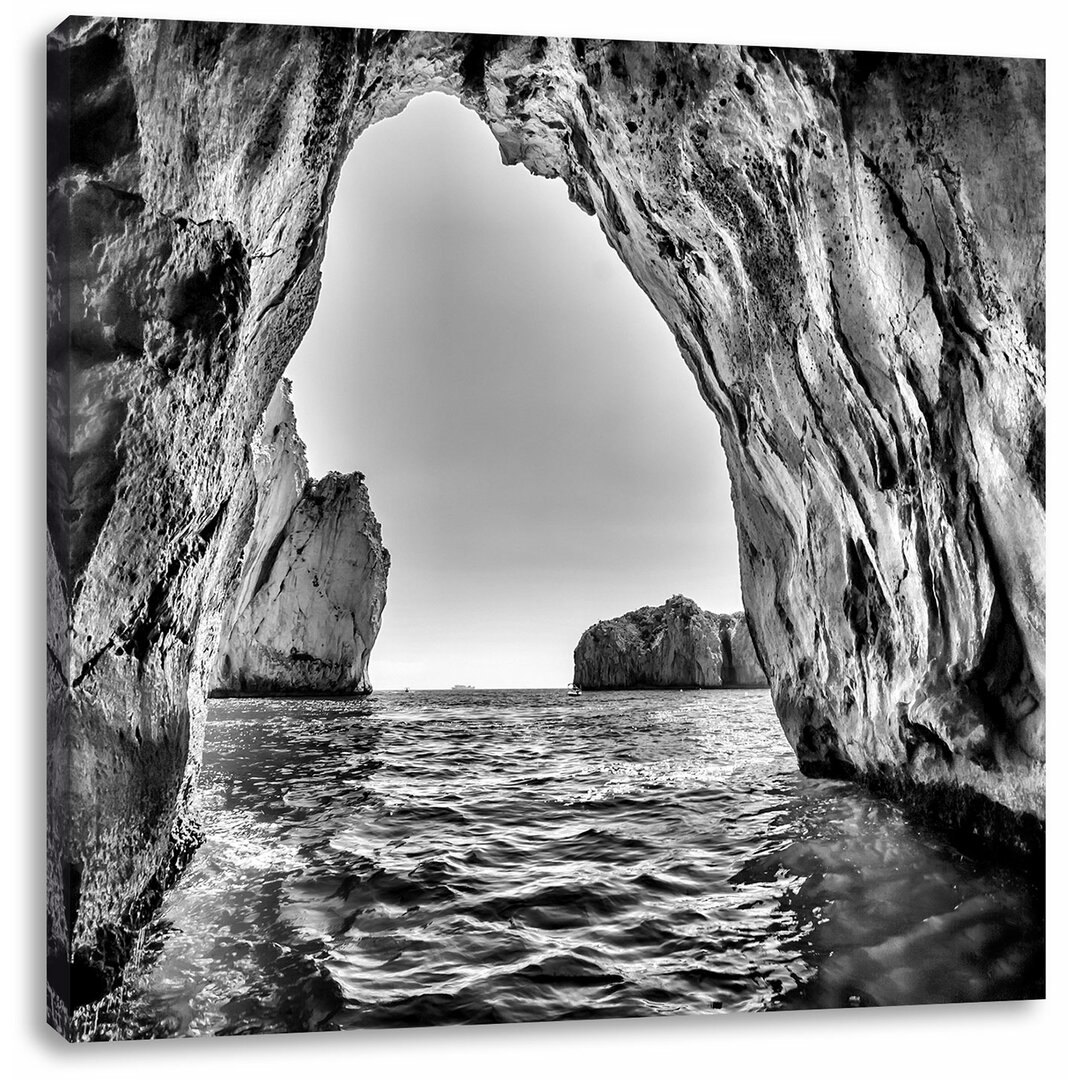 Leinwandbild Felstor im Meer