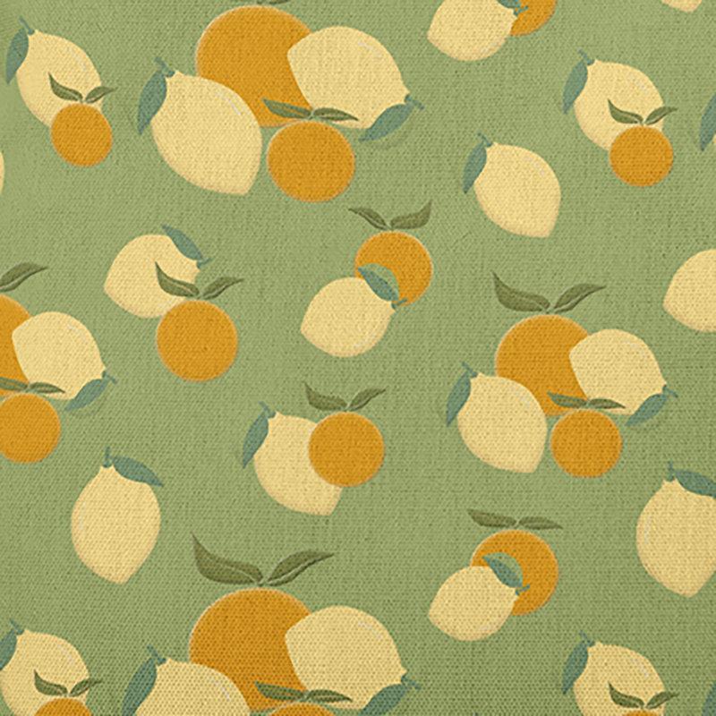 Reversible Throw Pillow, Moss/Light Yellow/Orange