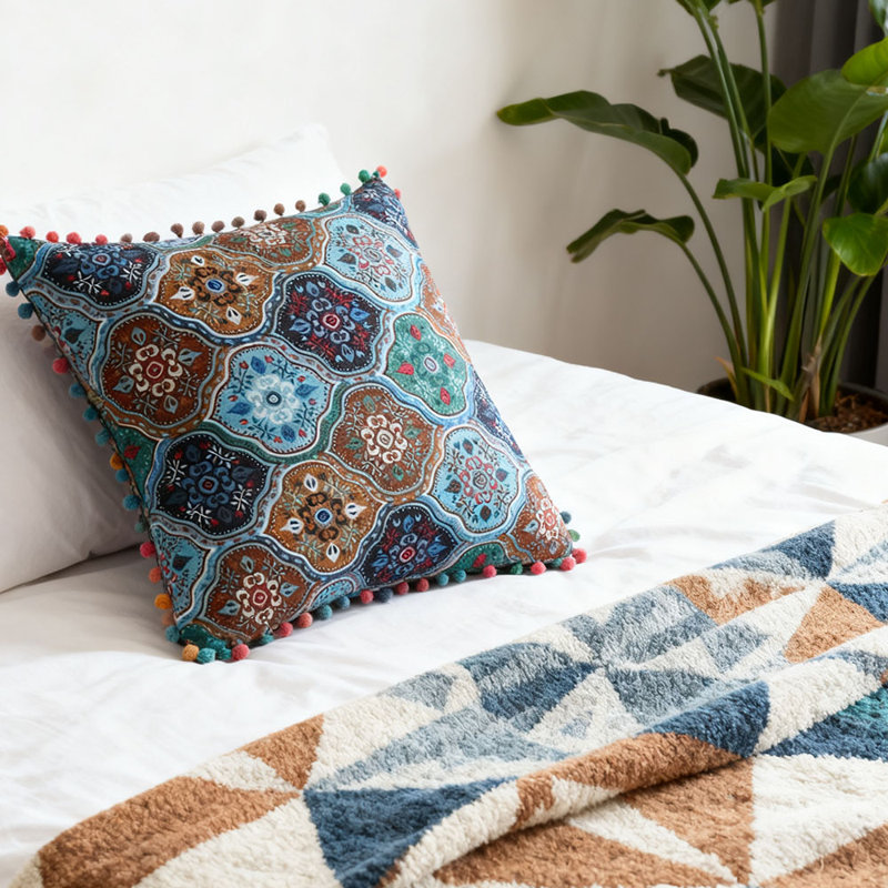 Blue Backrest Cushion