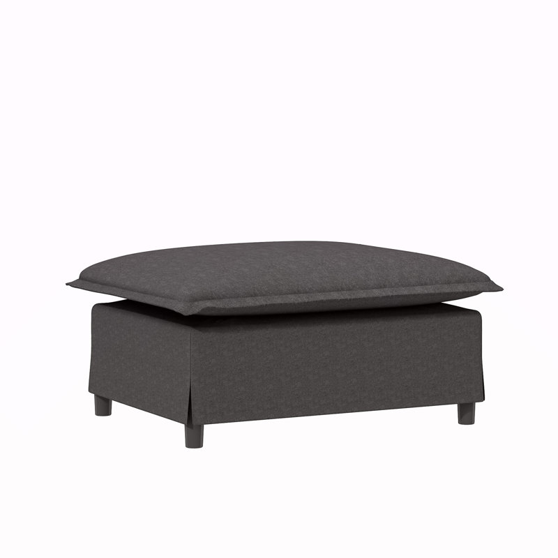 33*27.5" Ottoman Module For Modular Sectional Sofa,Wide Seat,Chenille,2 Colors, Gray