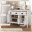 Buffet, armoire à café 40 po, blanc