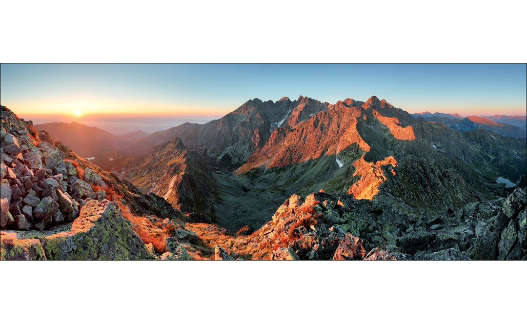 Rechteckiges Glasbild Mountaintop II, Fotodruck