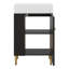 21.6'' Freestanding Bathroom Vanity And Sink Combo, Floor Stand Bathroom Vanities Set With Left Side Storage, Metal Legs-115165614