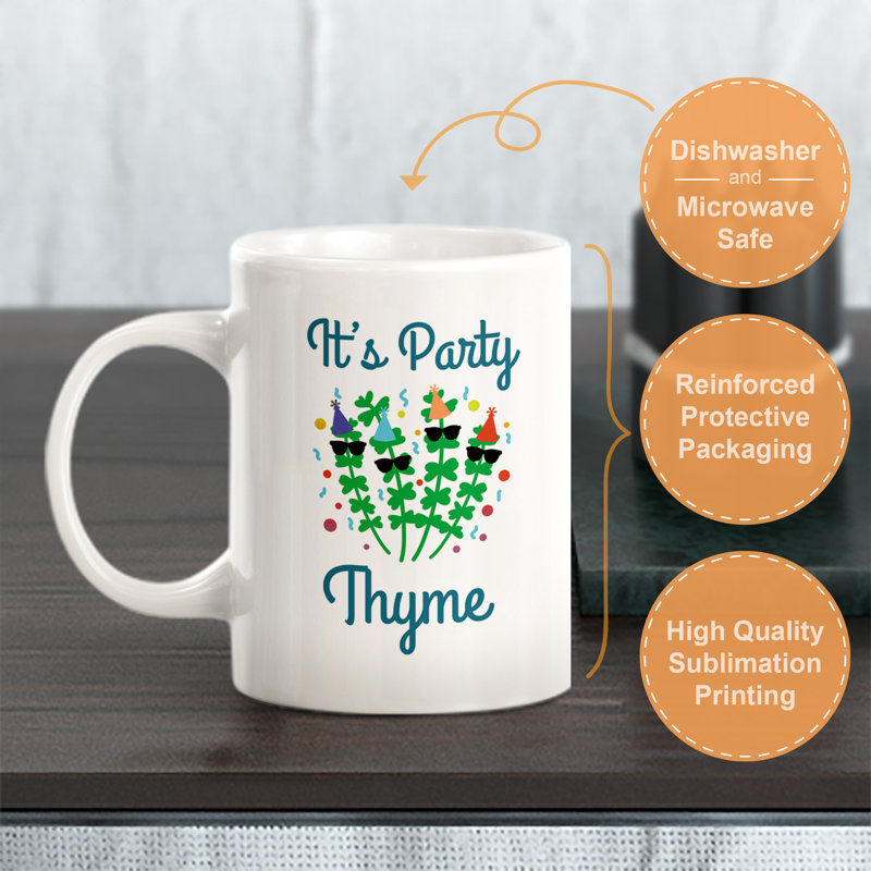 Grande tasse à café It's Thym 15 oz, Ensemble de verres à lait, Plastique polypropylène