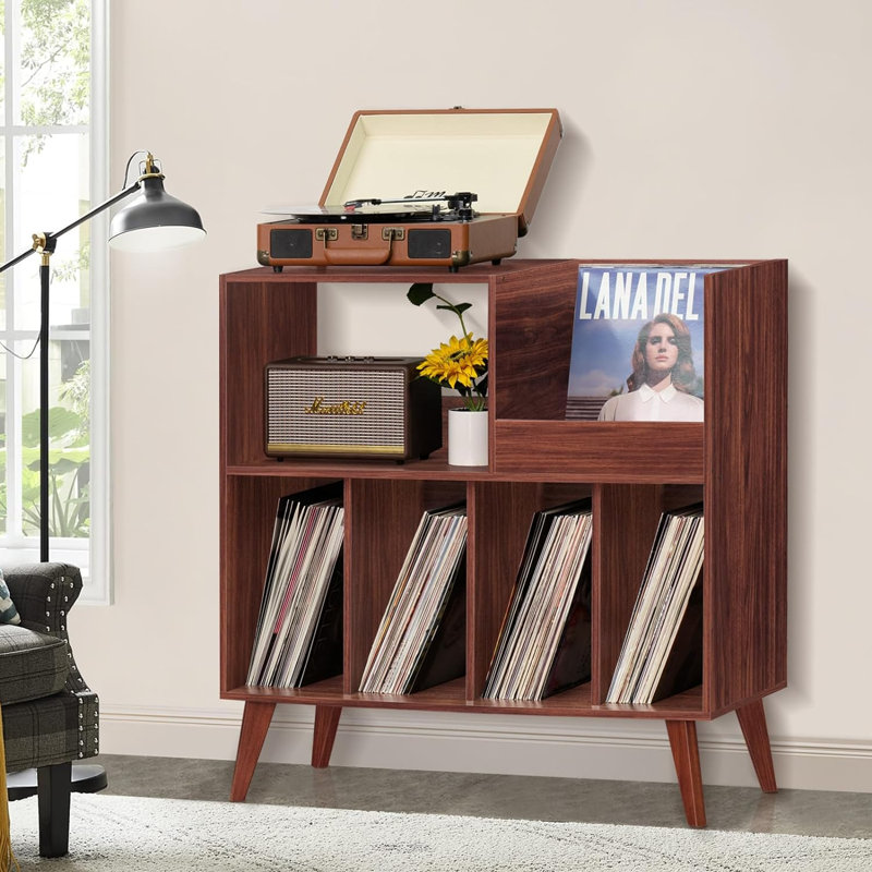 32.52'' H Storage Rack, Walnut