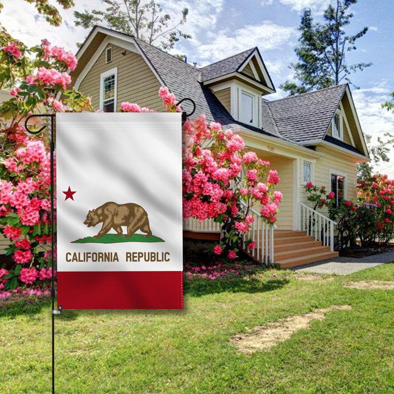 California Republic Double Sided Polyester Garden Flag