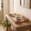 Plateau de service en bois d'acacia festonné personnalisé - 18 x 12 po