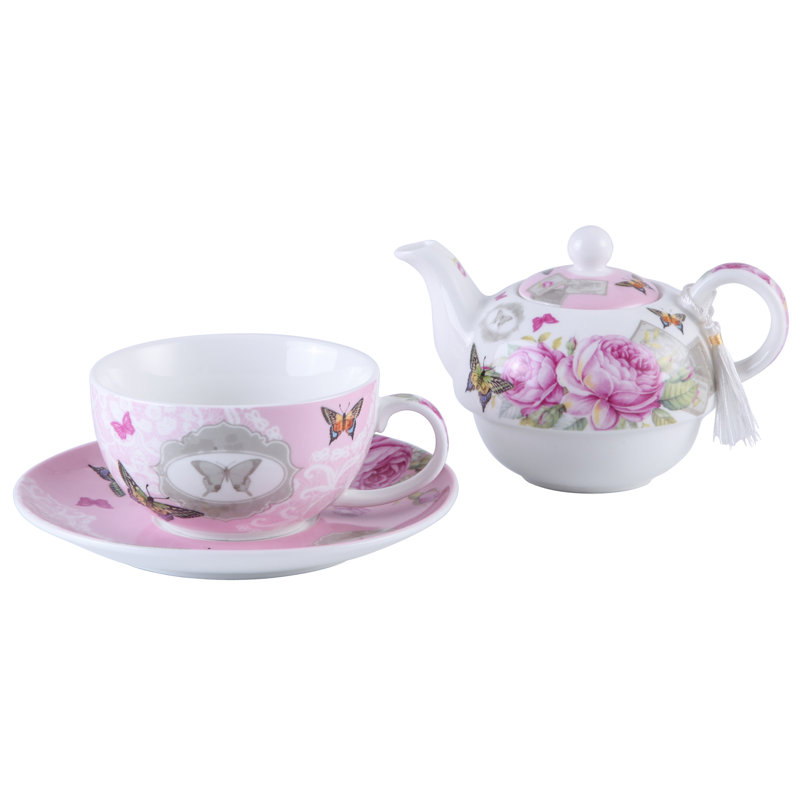 Lily Manor Aledo 0.5ml Stovetop Safe Floral Teapot