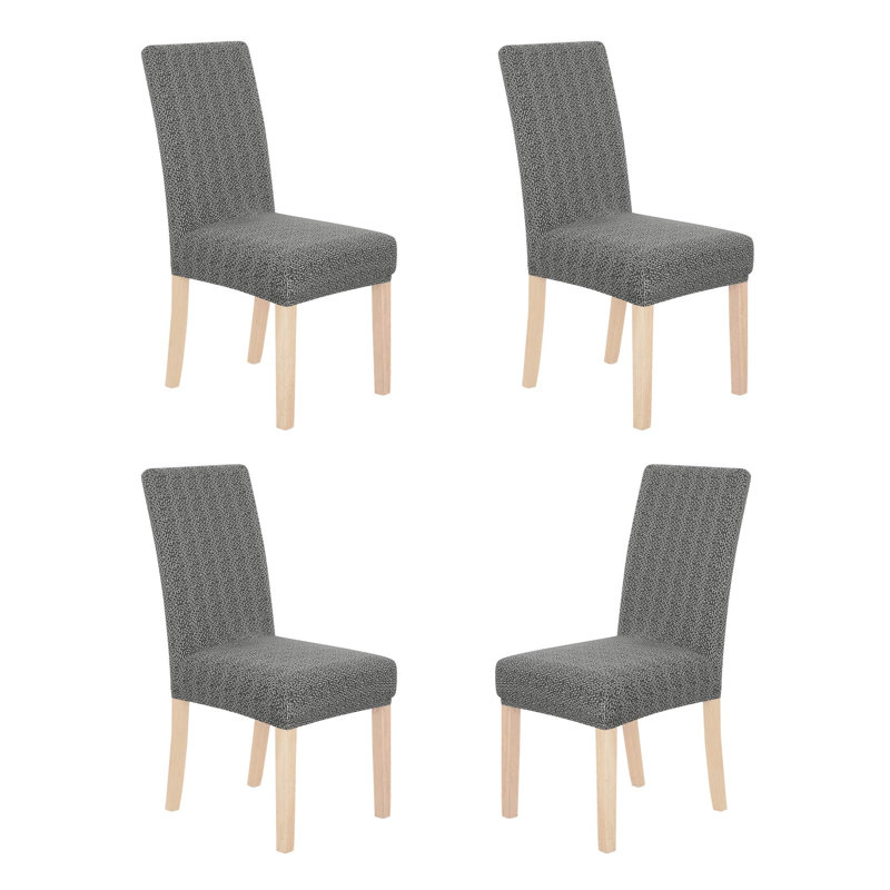 Housse pour chaise de salle à manger, Gris foncé