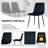 47in Round Dining Table and 6 Velvet Chairs Set,  MDF Table and Chairs with Metal Legs, Farmhouse Set for Kitchen Dining Room-1243809619-1243809613-1243809614