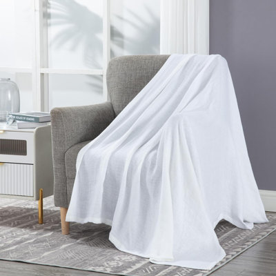 Brussels Belgian Flax Linen Woven Throw