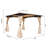 10' X 12' Outdoor Gazebo With Netting And Curtains, Patio Gazebo Canopy With 2-Tier Soft Top Roof And Steel Frame For Lawn, Garden, Backyard And Deck