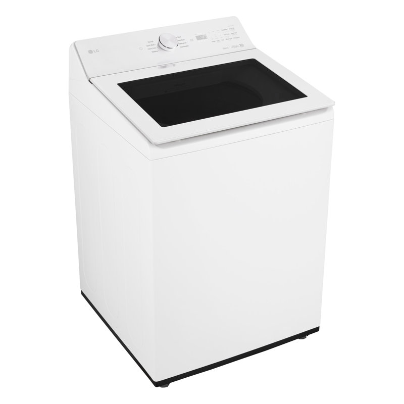 LG Mega Capacity Smart Top Load Washer with 4-Way® Agitator, EasyUnload & AI Sensing, 4.8 cu. ft., Platinum Black