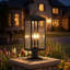 23.75" 3- Light Design Dusk To Dawn Outdoor Post Lantern Head Light Fixture
