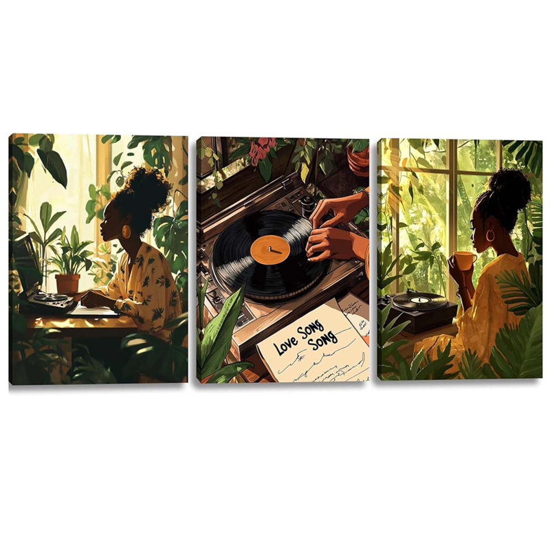 3 Piece Wrapped Canvas Print, 60 cm H x 120 cm W