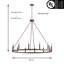 Beck 12 - Light Living Room Steel Dimmable Candle Style Wagon Wheel Chandelier UL Certified-367765106