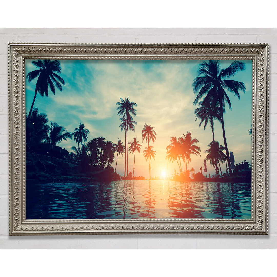 Gerahmtes Wandbild Palm Tree Waters