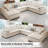 Latitude Run Modular Sectional Sofa, Oversized 7 Seat U Shaped Cloud Couch-1419537487