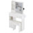 29.2" Small Size Left Drawer Desktop Vanity Table + Cushioned Stool, 2 AC+2 USB Power Station, Hair Dryer Bracket, Extra Large Touch Control Sliding LED Mirror, Tri-Color Switching, Brightness Adjust-272417427