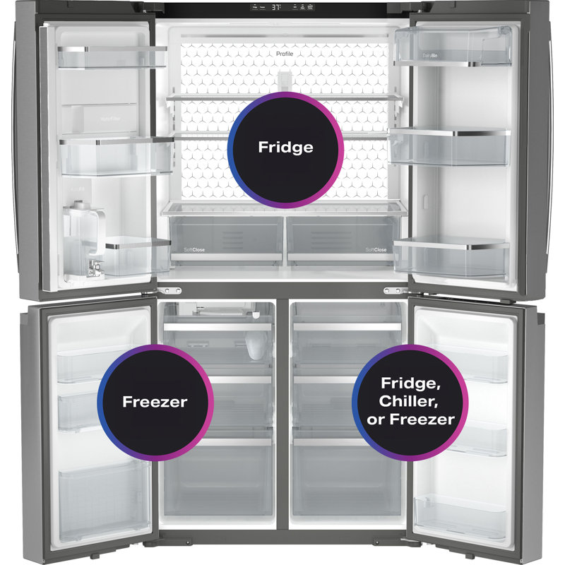 GE Profile ENERGY STAR® 28.3 Cu. Ft. Quad-Door Refrigerator with Dual-Dispense AutoFill Pitcher