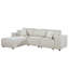 Canapé réversible en lin beige Harvey