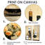 Fleurs jaunes, cuisine culinaire jaune, art mural de cuisine 2 pièces-1750475244-1750475246-1750475248