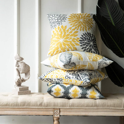 Modern Abstract 18ʺ Square Throw Pillow Set with Inserts