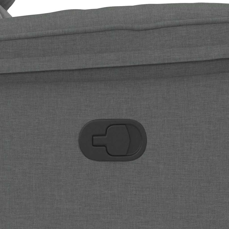  Fauteuil inclinable de massage en polyester gris foncé simple, Gris anthracite, Poignée / levier manuel