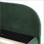 Lit moelleux en velours vert foncé-1475912268