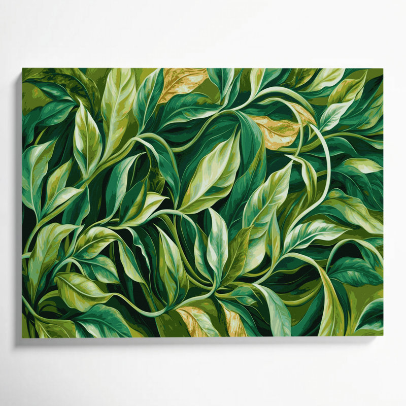 Art mural sur toile hawaïenne Maile Lei, H 11 po x l 14 po