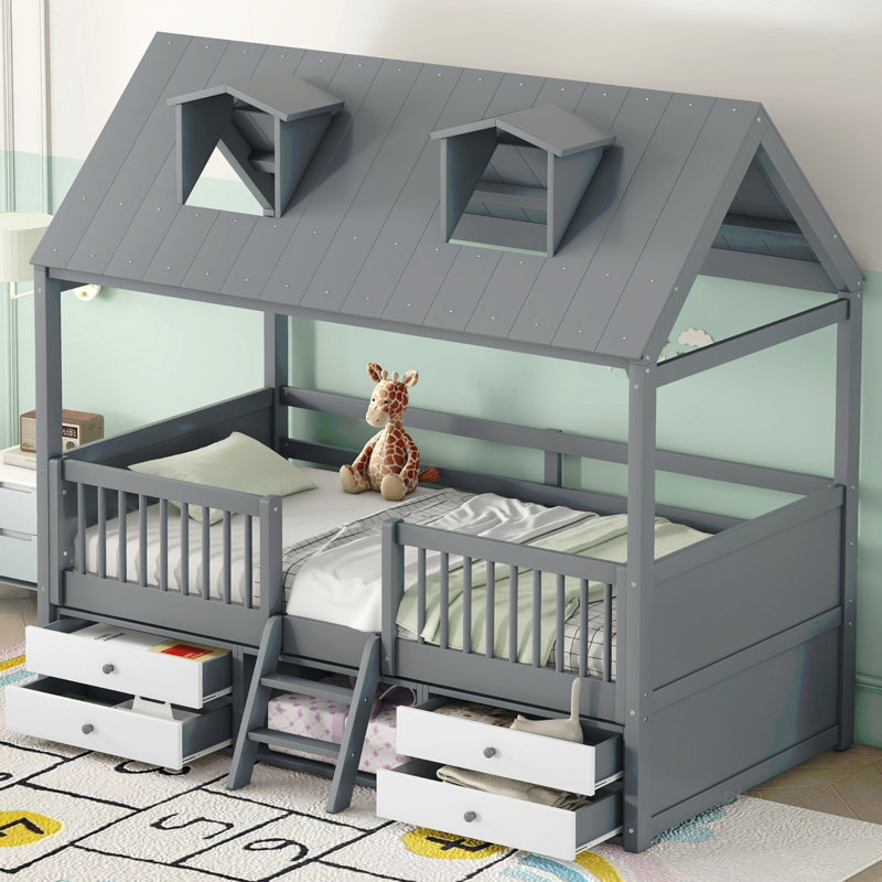 Structure de lit simple en bois, Simple