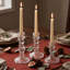 3 Pack Fluted Glass Candlestick Holders