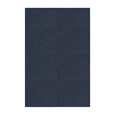 Tapis bleu foncé à motif