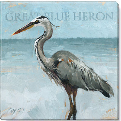 "Blue Heron", impression sur toile tendue par Darren Gygi