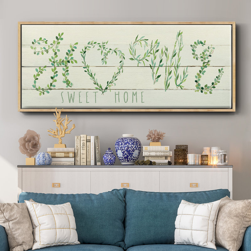 Shiplap Vines Home- Framed Canvas