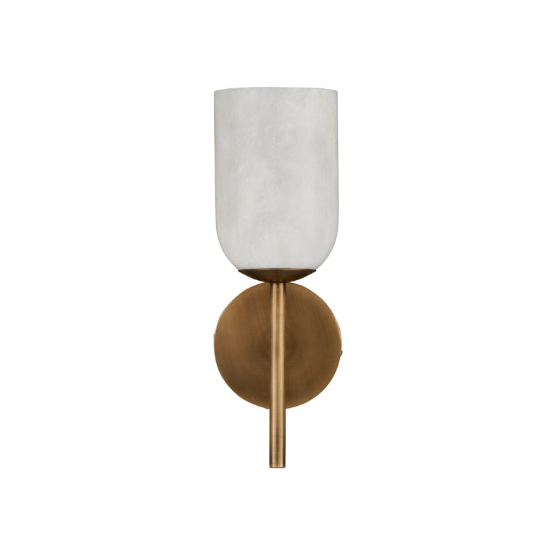 Belmont 1 Light Wall Sconce, Antique Brass