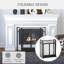 Doline 4 Panel Steel Fireplace Screen