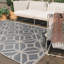 Tapis d'intérieur / extérieur bleu / gris / ivoire Pissouri-898483339