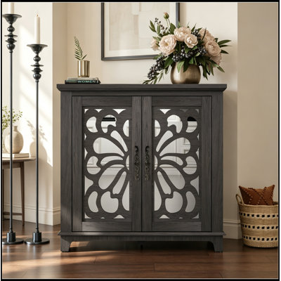 Armoire décorative avec 2 portes en miroir en acrylique