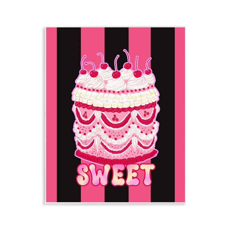 Art mural, "Sweet Cake" avec rayures par Ziwei Li