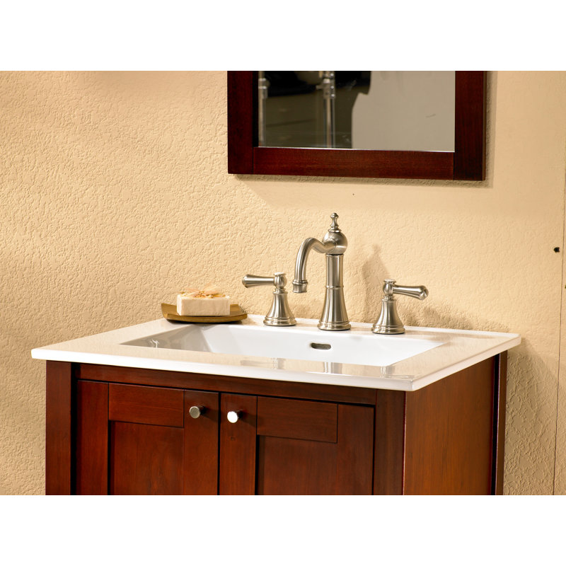 Georgian Era Widespread Lavatory Faucet with Column Spout, Satin Nickel, Lever
