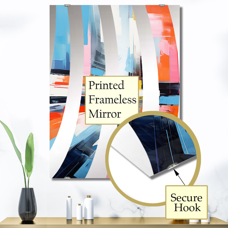 Sundamar - Miroirs muraux décoratifs à collage abstrait MIR135830, 40 po x 30 po
