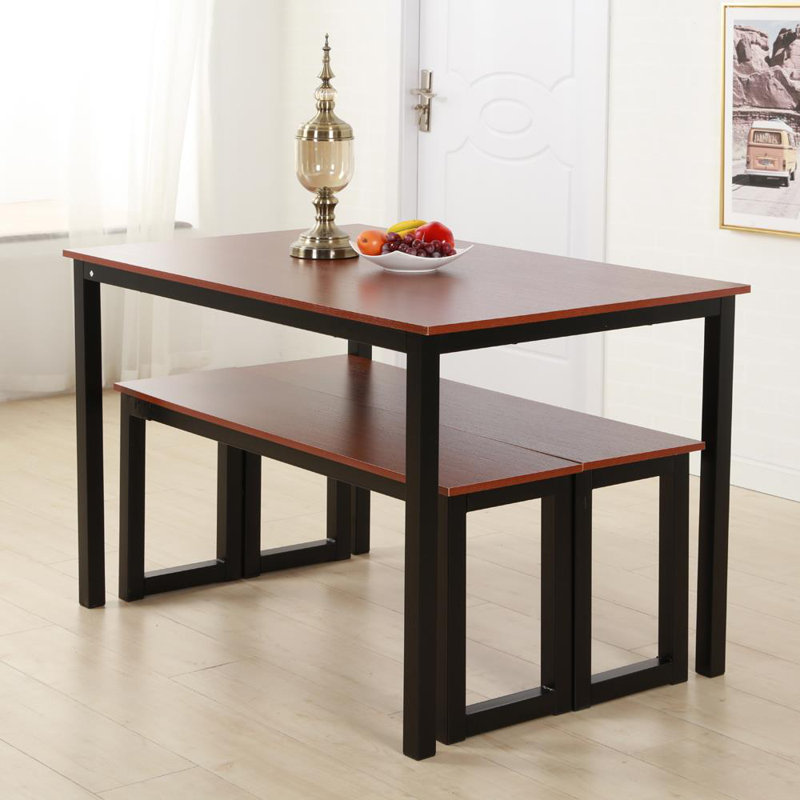 Ensemble repas 3 pièces Trindle, Brun