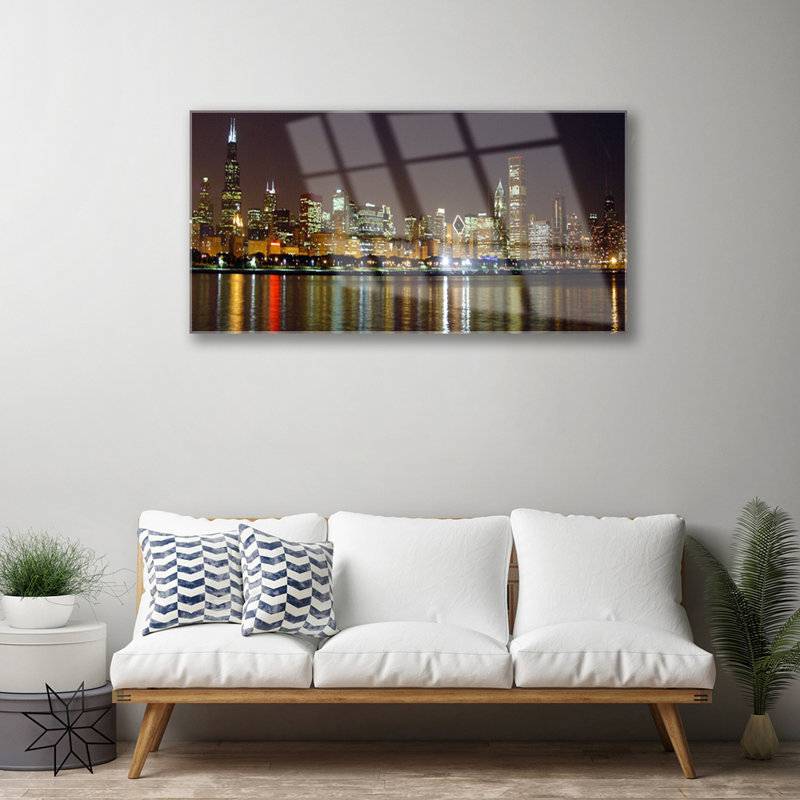 Houses City - Unframed Photograph on Glass