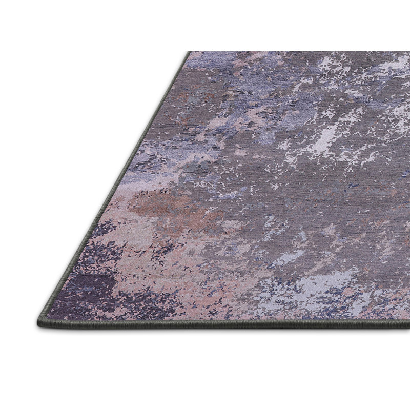 Tapis abstrait gris / mauve, Rectangle 3 pi x 5 pi